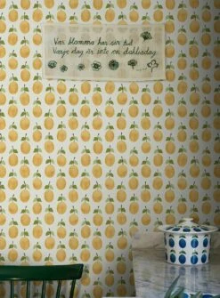 Tapete Henriette Goldgelb -Wallpaper From The 70s Geschäft Henriette B 452011 2880x1440