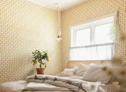 Tapete Henriette Goldgelb -Wallpaper From The 70s Geschäft Henriette C 452011 2880x1440