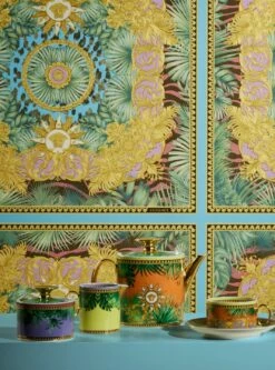Versace Tapete Hestia Hellblau -Wallpaper From The 70s Geschäft Hestia C 410961 2880x1440