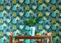 Tapete Hilma Farngrün -Wallpaper From The 70s Geschäft Hilma B 462421 2880x1440