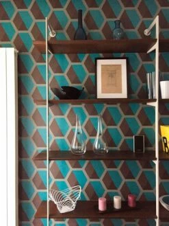 Tapete Hirolanit Türkis Glitzer -Wallpaper From The 70s Geschäft Hirolanit 820601 2880x1440