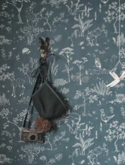 Tapete Hollie Hellgraublau -Wallpaper From The 70s Geschäft Hollie B 875121 2880x1440