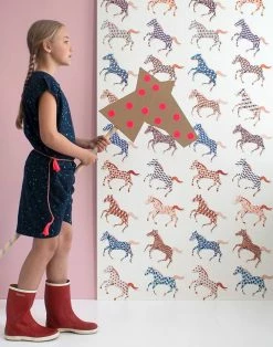 Tapete Horses Blau -Wallpaper From The 70s Geschäft Horses A 310191 2880x1440