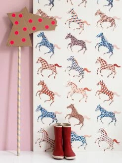 Tapete Horses Blau -Wallpaper From The 70s Geschäft Horses C 310191 2880x1440