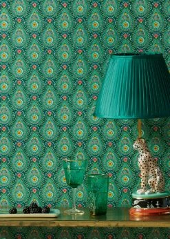 Tapete Imaginarium Dunkelgrün -Wallpaper From The 70s Geschäft Imaginarium B 821962 2880x1440