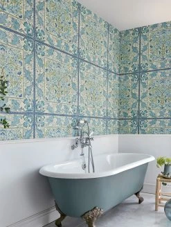 Tapete Jella Blautöne -Wallpaper From The 70s Geschäft Jella B 462741 2880x1440