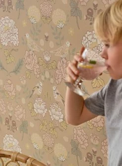 Tapete June Beige -Wallpaper From The 70s Geschäft June C 389341 2880x1440