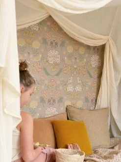 Tapete June Hellgraubeige -Wallpaper From The 70s Geschäft June C 389343 2880x1440