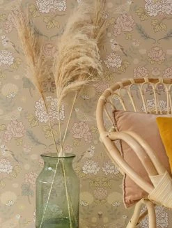 Tapete June Beige -Wallpaper From The 70s Geschäft June E 389341 2880x1440