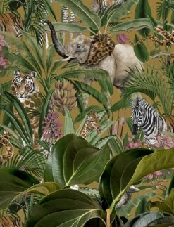 Tapete Kanajawa Ockergelb -Wallpaper From The 70s Geschäft Kanajawa B 104464 2880x1440