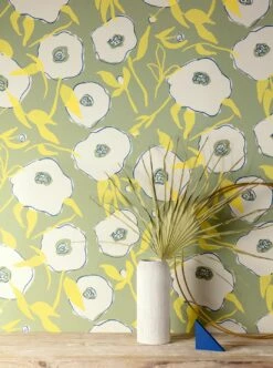 Tapete Kanoko Blassgrün -Wallpaper From The 70s Geschäft Kanoko A 625972 2880x1440