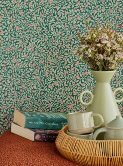 Tapete Karina Blaugrün -Wallpaper From The 70s Geschäft Karina B 822081 2880x1440