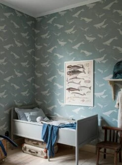 Tapete Keiko Hellblaugrau -Wallpaper From The 70s Geschäft Keiko D 452321 2880x1440