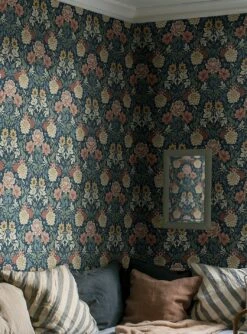 Tapete Kerala Schwarzblau -Wallpaper From The 70s Geschäft Kerala C 451874 2880x1440