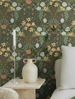 Tapete Kristina Olivgrün -Wallpaper From The 70s Geschäft Kristina B 485233 2880x1440