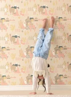 Tapete Lama Village Hellelfenbein -Wallpaper From The 70s Geschäft Lama Village E 389362 2880x1440