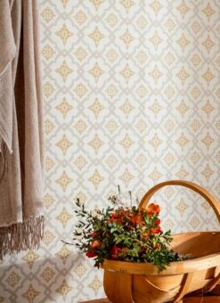 Tapete Lavinia Ockergelb -Wallpaper From The 70s Geschäft Lavinia B 491264 2880x1440