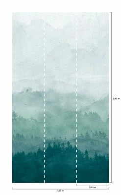 Wandbild Ligea Grüntöne -Wallpaper From The 70s Geschäft Ligea B 390691 2880x1440