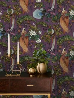 Tapete Limosa Purpurviolett -Wallpaper From The 70s Geschäft Limosa B 104581 2880x1440