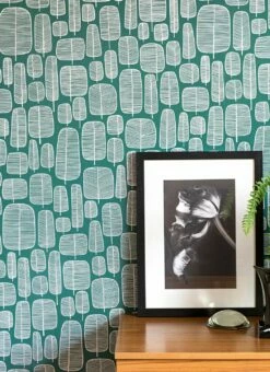 Tapete Little Trees Opalgrün -Wallpaper From The 70s Geschäft Little Trees B 690105 2880x1440