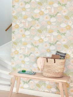 Tapete Little Light Blassgrau -Wallpaper From The 70s Geschäft Little light C 389141 2880x1440