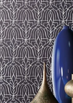 Tapete Lotus Schwarz