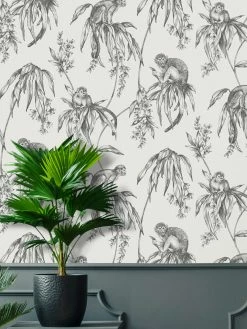 Tapete Lunar Schwarzgrau -Wallpaper From The 70s Geschäft Lunar B 431171 2880x1440