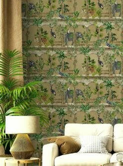 Tapete Lunasa Perlgold -Wallpaper From The 70s Geschäft Lunasa B 104532 2880x1440