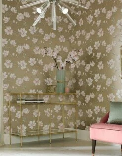 Tapete Magnolia Perlbeige -Wallpaper From The 70s Geschäft Magnolia B 431042 2880x1440