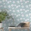 Tapete Magnolia Mintgrau -Wallpaper From The 70s Geschäft Magnolia 431041 2880x1440