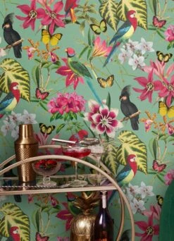 Tapete Mambo Blassgrün -Wallpaper From The 70s Geschäft Mambo A 431831 2880x1440