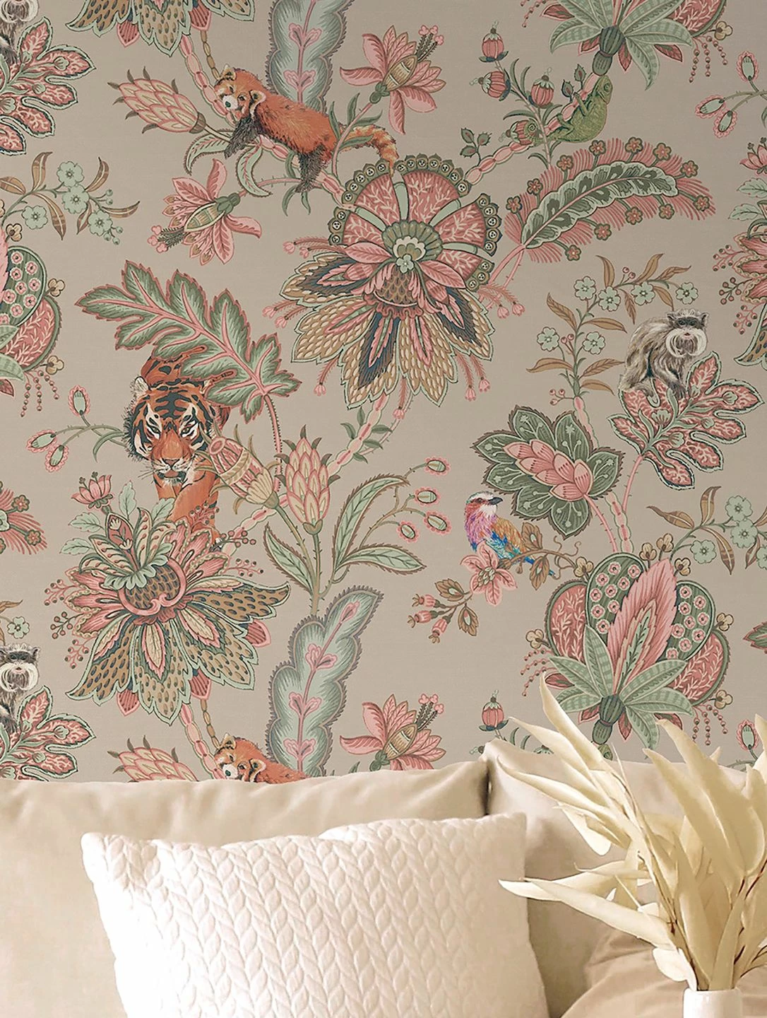 Tapete Manali Beigegrau 5 Tapete Manali Beigegrau – Bild 3