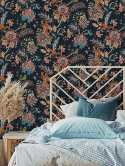 Tapete Manali Graublau -Wallpaper From The 70s Geschäft Manali B 104672 2880x1440