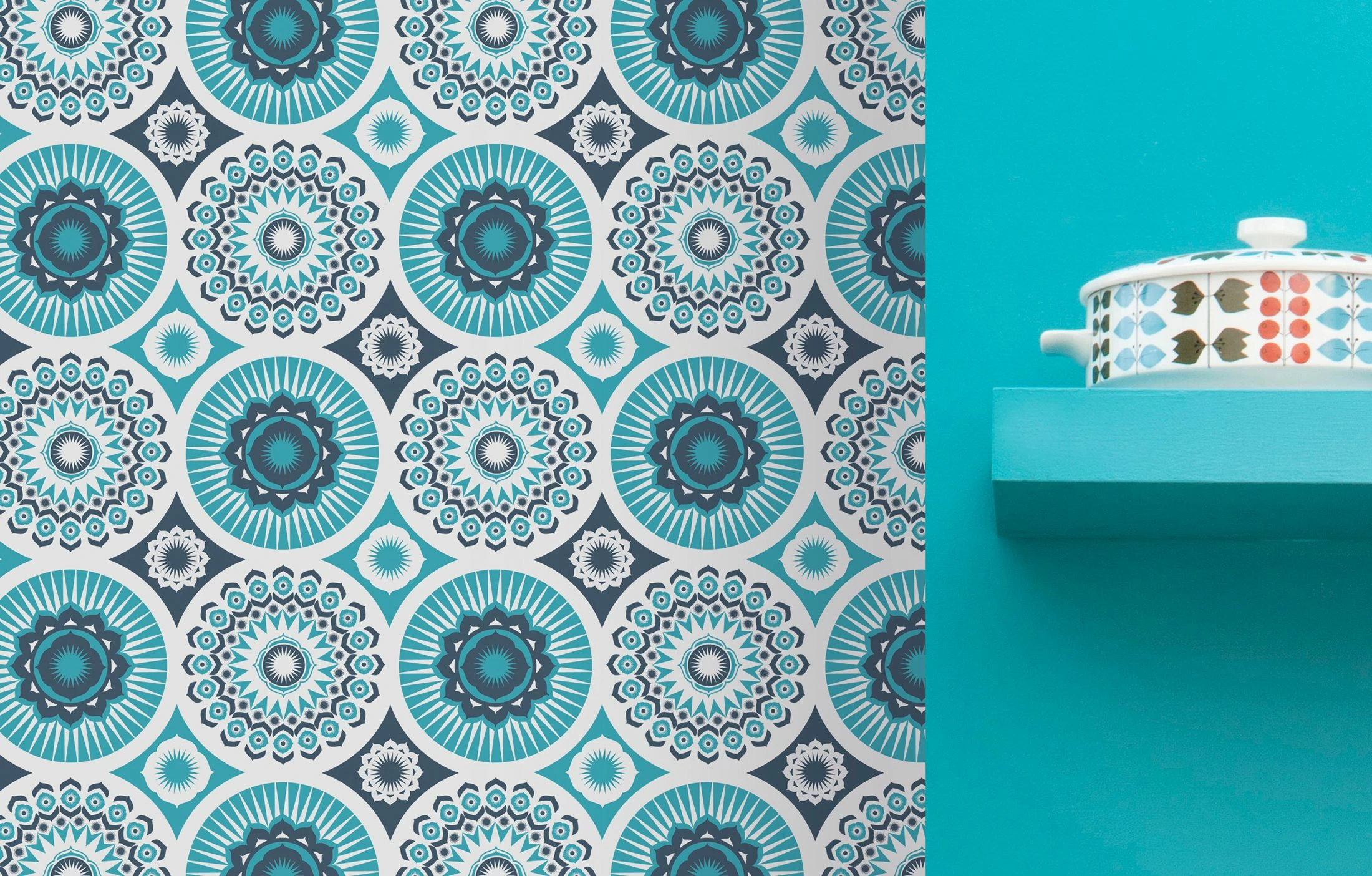 Tapete Marelle Wasserblau 3 Tapete Marelle Wasserblau