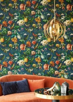 Tapete Margarete Grünblau -Wallpaper From The 70s Geschäft Margarete B 821991 2880x1440