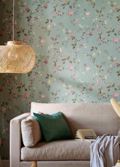 Tapete Marley Türkisgrau -Wallpaper From The 70s Geschäft Marley 822142 2880x1440