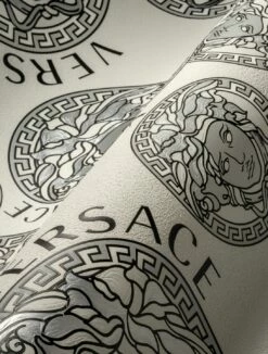 Versace Tapete Medusa Silber -Wallpaper From The 70s Geschäft Medusa 410971 2880x1440