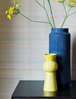 Tapete Miami Plaid Hellgrau