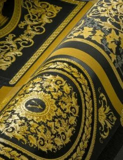 Versace Tapete Minerva Schwarz -Wallpaper From The 70s Geschäft Minerva 410983 2880x1440