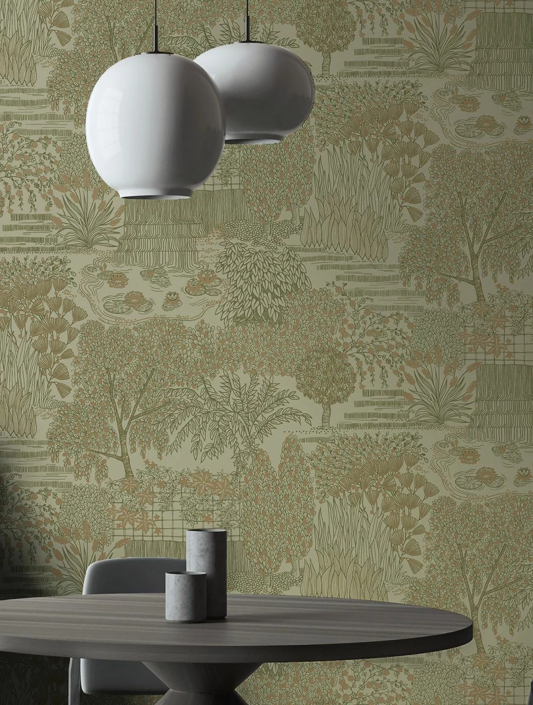 Tapete Mirto Olivgrün 6 Tapete Mirto Olivgrün – Bild 4
