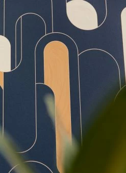 Tapete Morosi Dunkelblau -Wallpaper From The 70s Geschäft Morosi A 864521 2880x1440