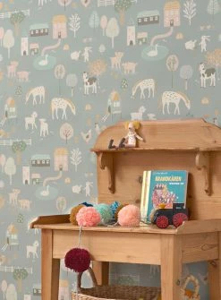 Tapete My Farm Zementgrau -Wallpaper From The 70s Geschäft My Farm B 389321 2880x1440