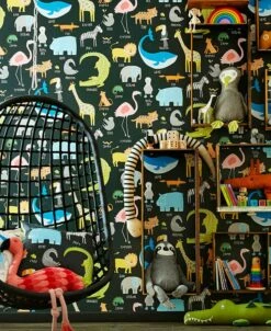 Tapete My Favorite Animals Schwarz -Wallpaper From The 70s Geschäft My favorite Animals B 461901 2880x1440