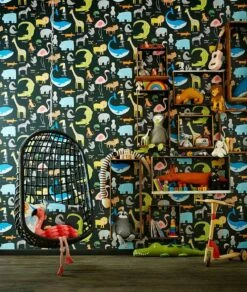 Tapete My Favorite Animals Schwarz -Wallpaper From The 70s Geschäft My favorite Animals C 461901 2880x1440