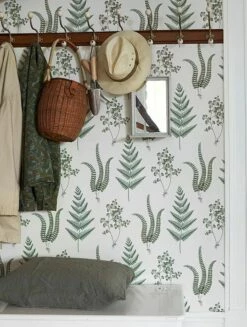 Tapete Natali Dunkelgrün -Wallpaper From The 70s Geschäft Natali B 106491 2880x1440