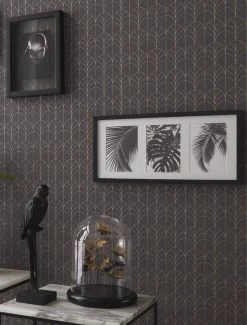 Tapete Ninon Schiefergrau -Wallpaper From The 70s Geschäft Ninon B 864271 2880x1440