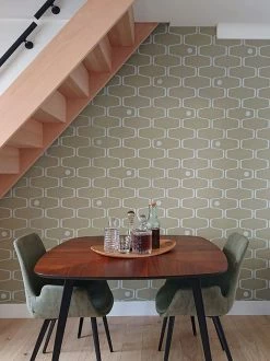 Tapete Nirvanus Hellolivgrün 9 Tapete Nirvanus Hellolivgrün -Wallpaper From The 70s Geschäft Nirvanus K 835241 2880x1440