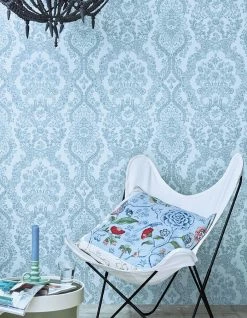 Tapete Nuria Pastellblau -Wallpaper From The 70s Geschäft Nuria B 821393 2880x1440