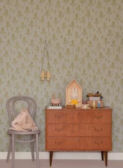 Tapete Oak Schilfgrün -Wallpaper From The 70s Geschäft Oak D 389442 2880x1440