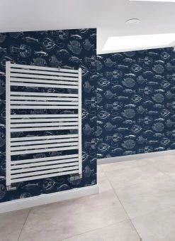 Tapete Oceano Dunkelblau -Wallpaper From The 70s Geschäft Oceano 431611 2880x1440